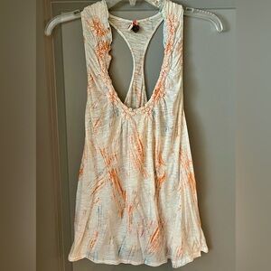 Free People Abstract Pattern Flowy Sleeveless Top